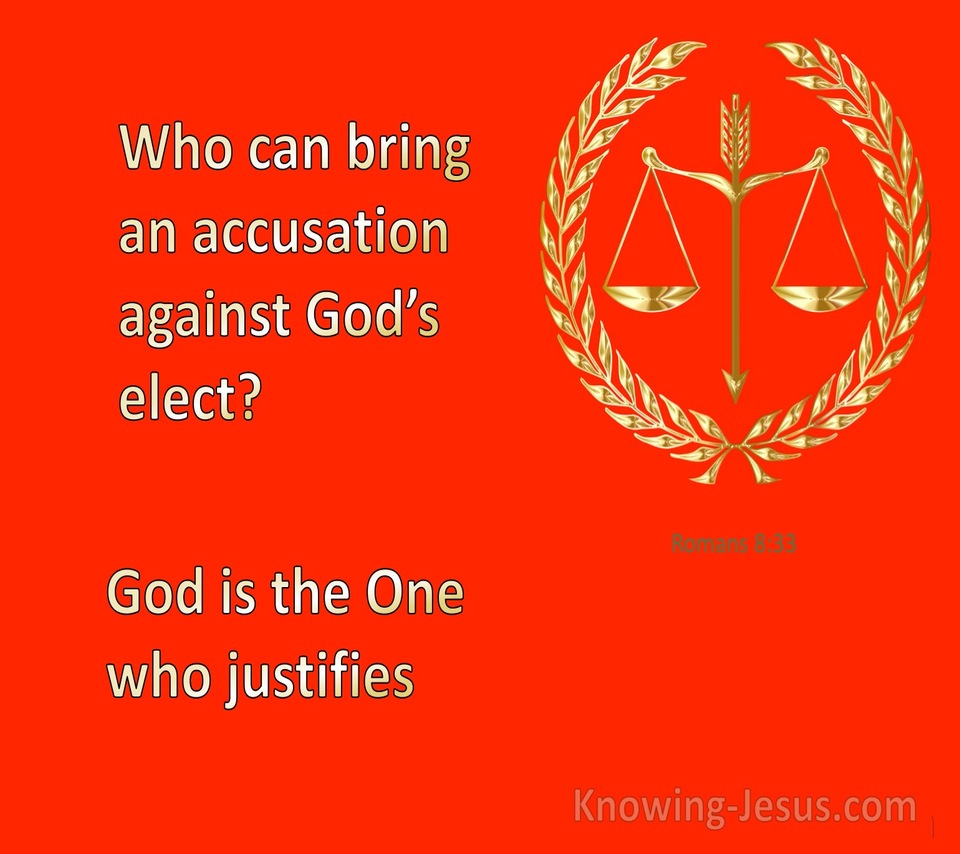 Romans 8:33Who Will Bring A Charge Against You (red)